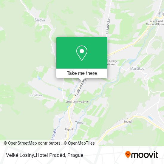 Velké Losiny,,Hotel Praděd map