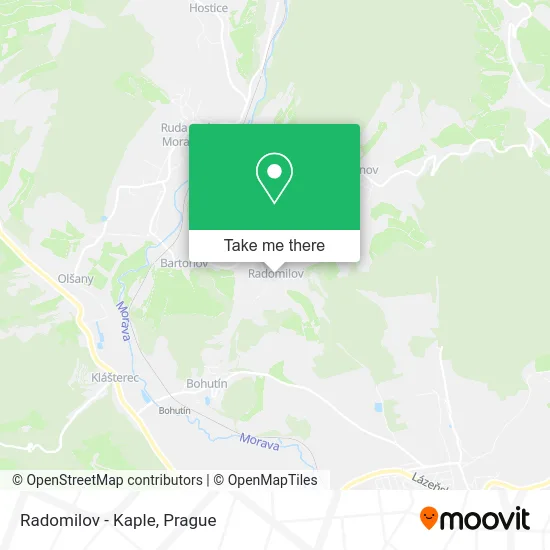 Карта Radomilov - Kaple