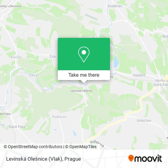 Levínská Olešnice (Vlak) map