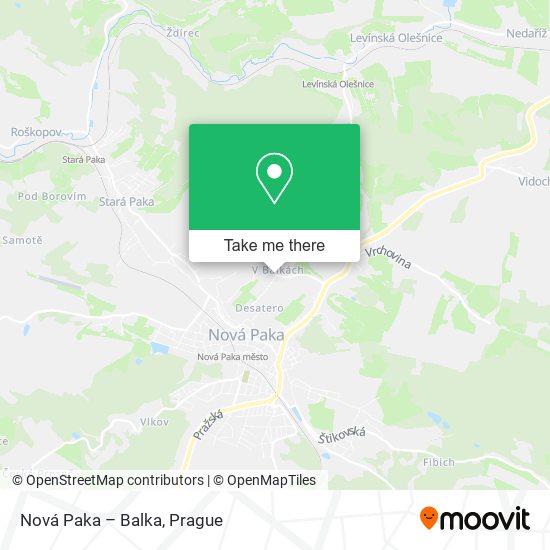 Nová Paka – Balka map
