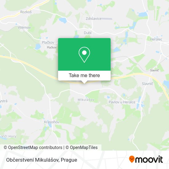 Карта ‎Občerstvení Mikulášov