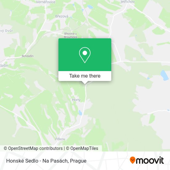 Honské Sedlo - Na Pasách map