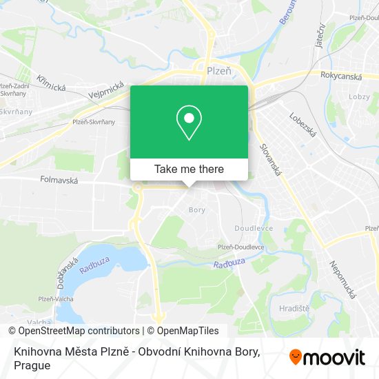 Knihovna Města Plzně - Obvodní Knihovna Bory map