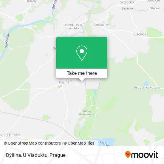 Карта Dýšina, U Viaduktu