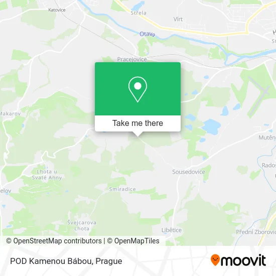 Карта POD Kamenou Bábou