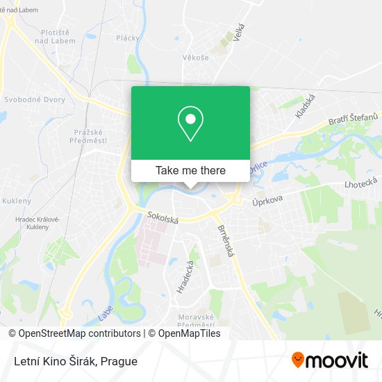 Letní Kino Širák map