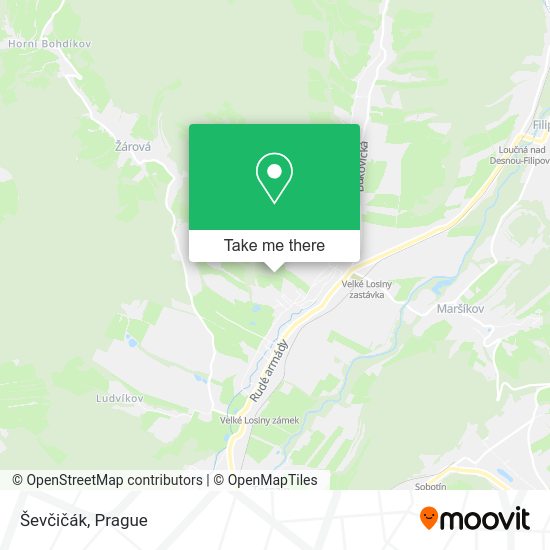 Ševčičák map