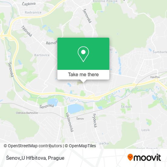 Šenov,,U Hřbitova map