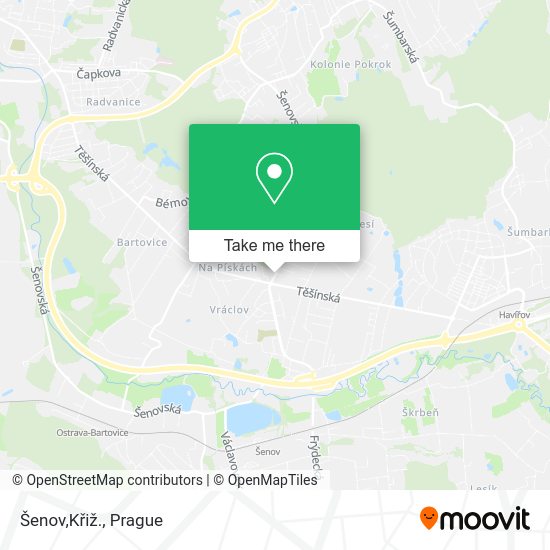 Šenov,Křiž. map
