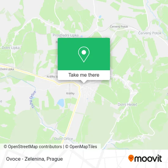 Карта Ovoce - Zelenina