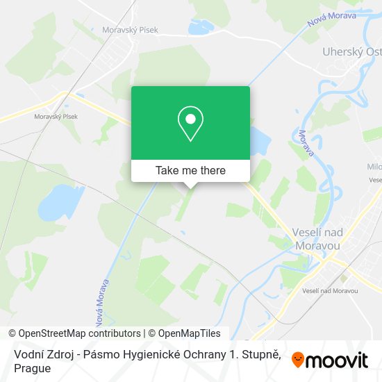 Vodní Zdroj - Pásmo Hygienické Ochrany 1. Stupně map