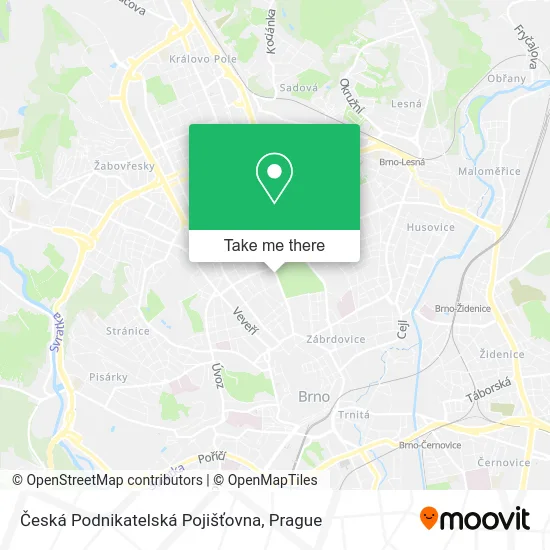 Карта Česká Podnikatelská Pojišťovna