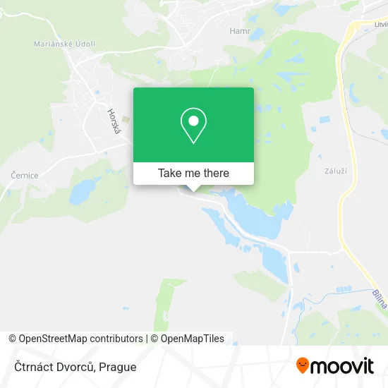 Карта Čtrnáct Dvorců