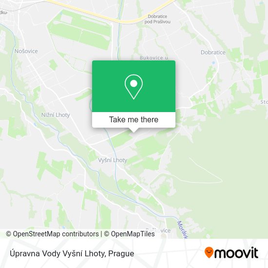 Úpravna Vody Vyšní Lhoty map