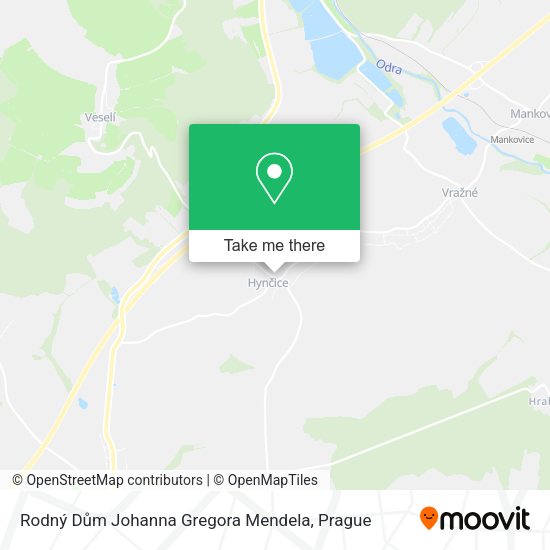 Rodný Dům Johanna Gregora Mendela map