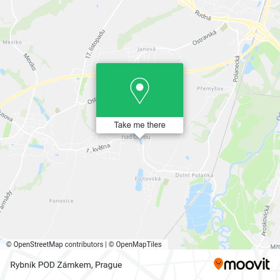 Rybník POD Zámkem map