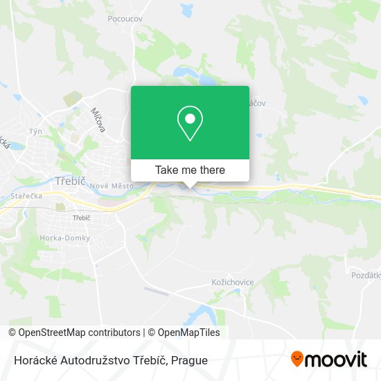 Horácké Autodružstvo Třebíč map