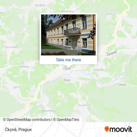 Карта Čkyně