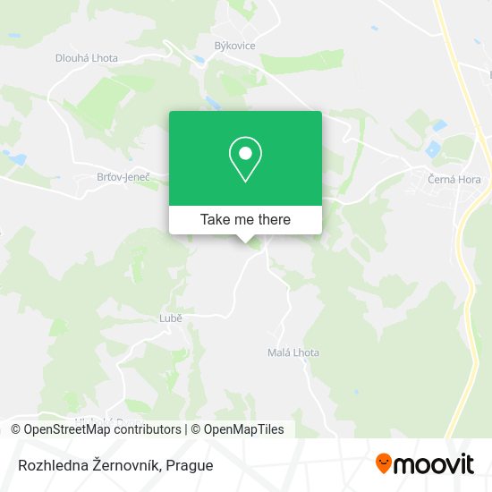 Rozhledna Žernovník map