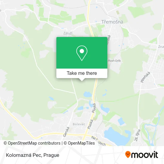 Карта Kolomazná Pec