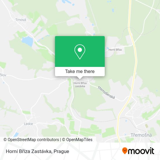 Horní Bříza Zastávka map