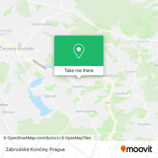 Карта Zábrodské Končiny