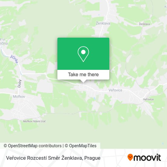 Veřovice Rozcestí Směr Ženklava map