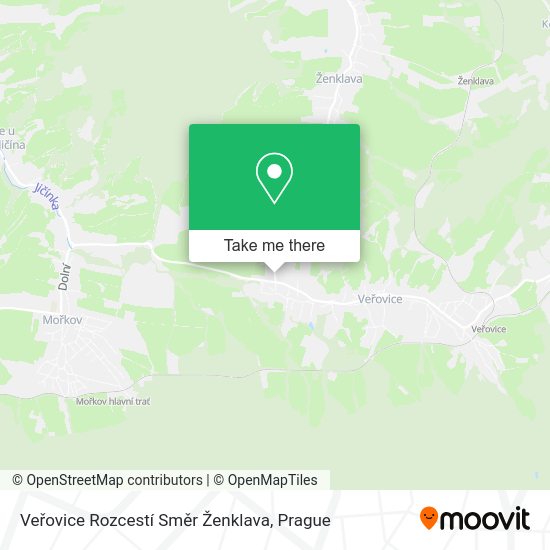 Veřovice Rozcestí Směr Ženklava map