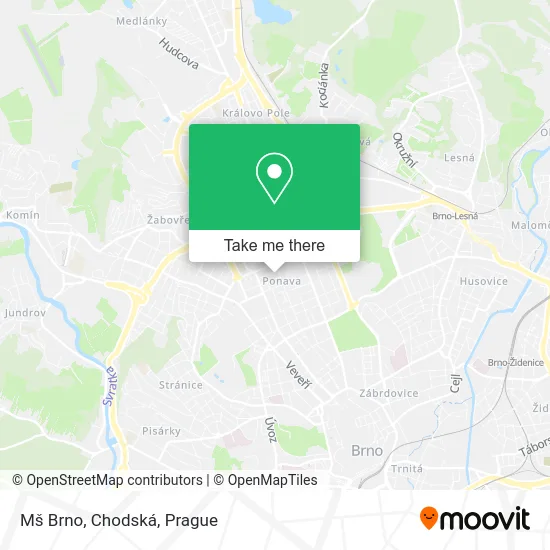 Карта Mš Brno, Chodská