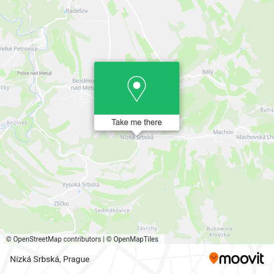 Nízká Srbská map