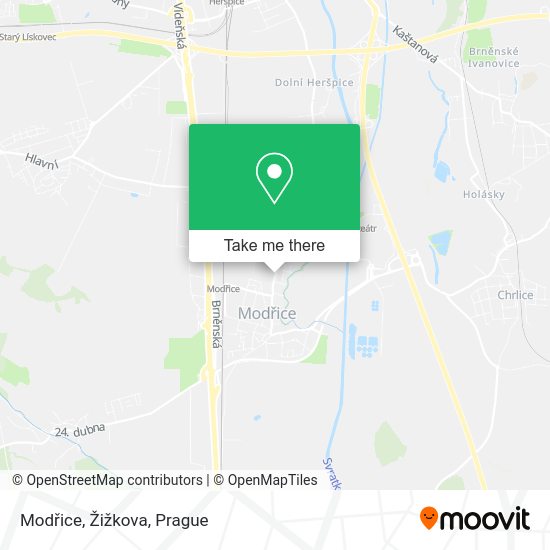 Modřice, Žižkova map