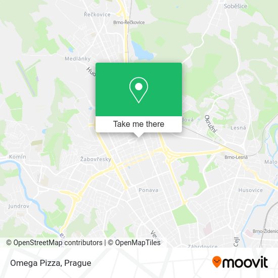 Omega Pizza map