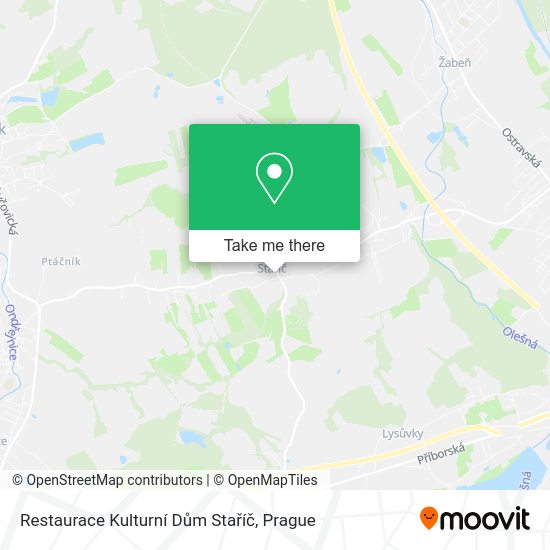Restaurace Kulturní Dům Staříč map