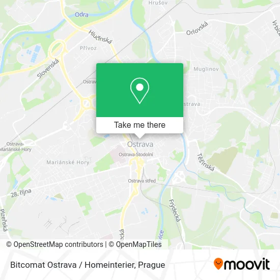 Карта Bitcomat Ostrava / Homeinterier