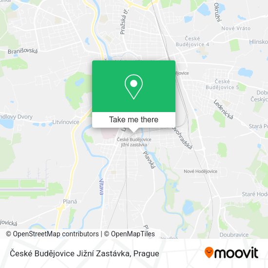 České Budějovice Jižní Zastávka map