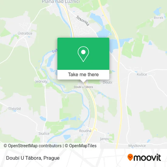 Карта Doubí U Tábora