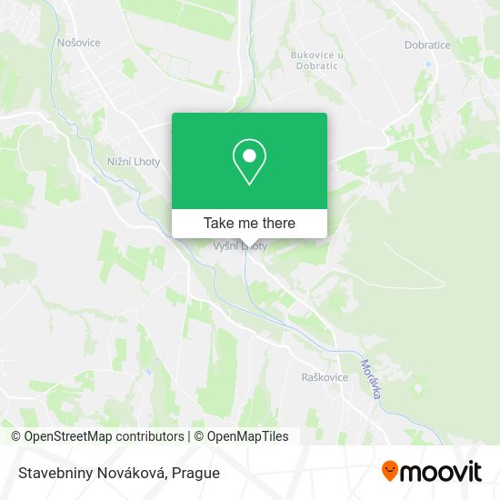 Карта Stavebniny Nováková
