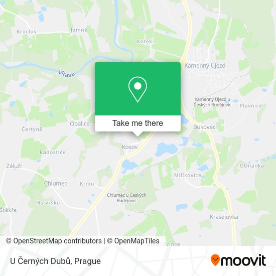 U Černých Dubů map