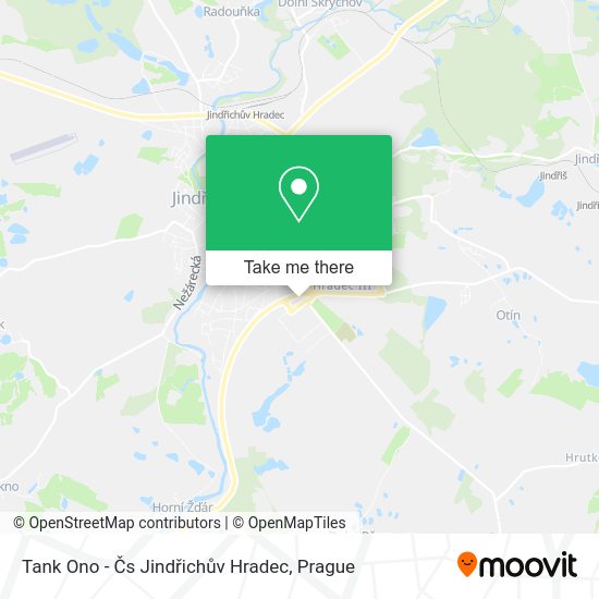 Tank Ono - Čs Jindřichův Hradec map