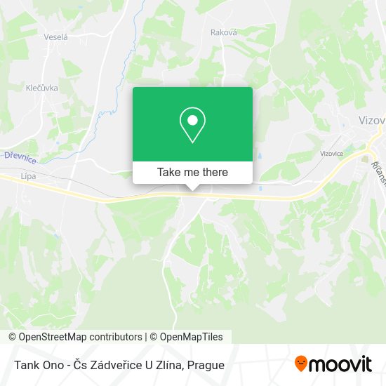 Tank Ono - Čs Zádveřice U Zlína map