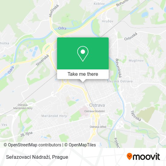 Seřazovací Nádraží map