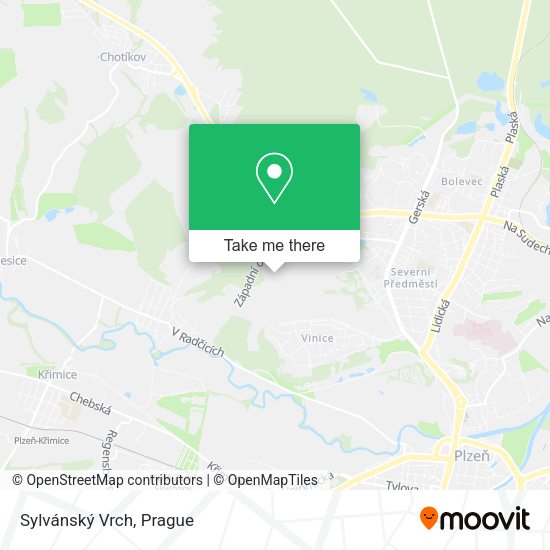 Sylvánský Vrch map