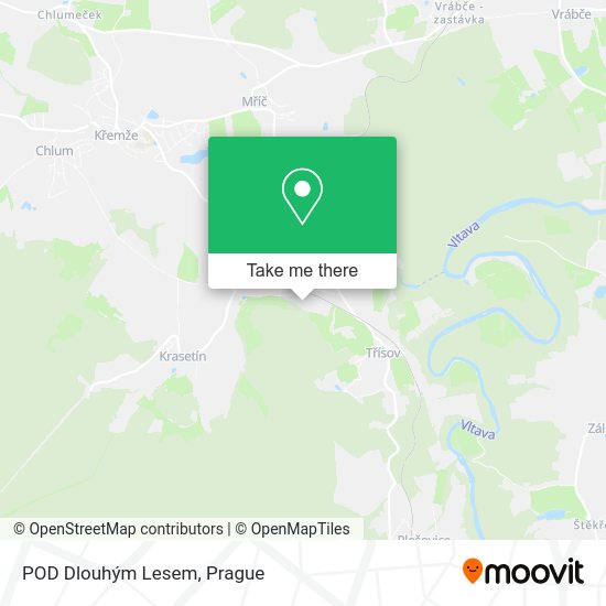 POD Dlouhým Lesem map