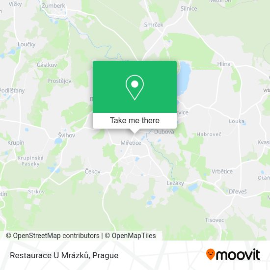 Restaurace U Mrázků map