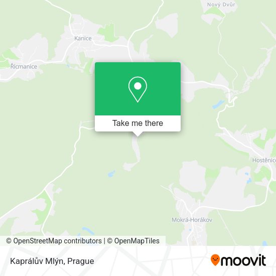 Kaprálův Mlýn map