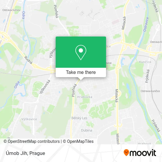 Карта Úmob Jih