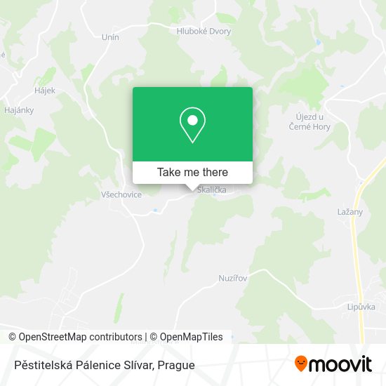 Pěstitelská Pálenice Slívar map