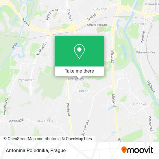 Antonína Poledníka map