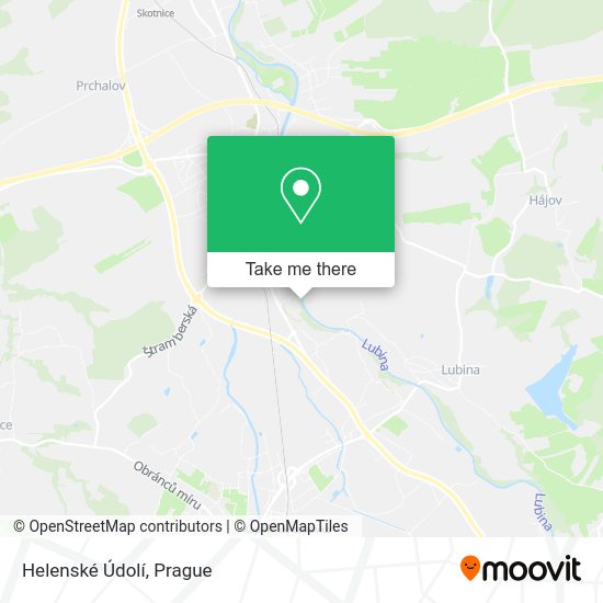 Helenské Údolí map