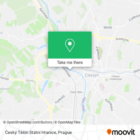 Český Těšín Státní Hranice map